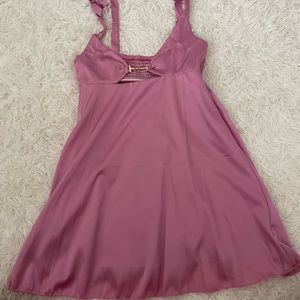 Purple front clasp dress